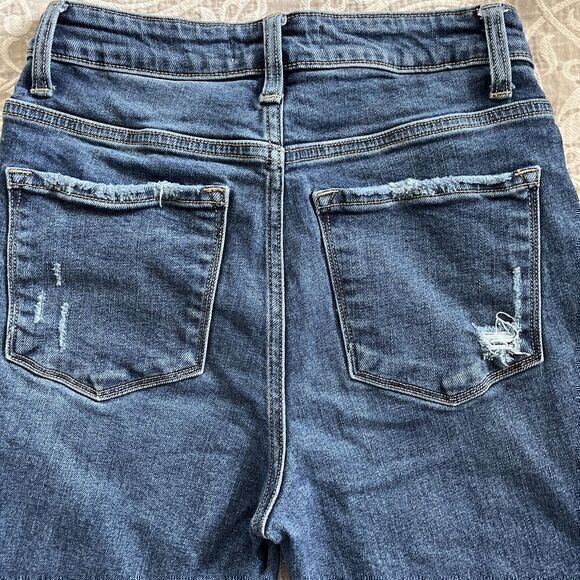 Flying Monkey Jean Shorts Frayed Hem Distressed Boho Womens Size‎ 26 Blue Denim - Picture 10 of 12